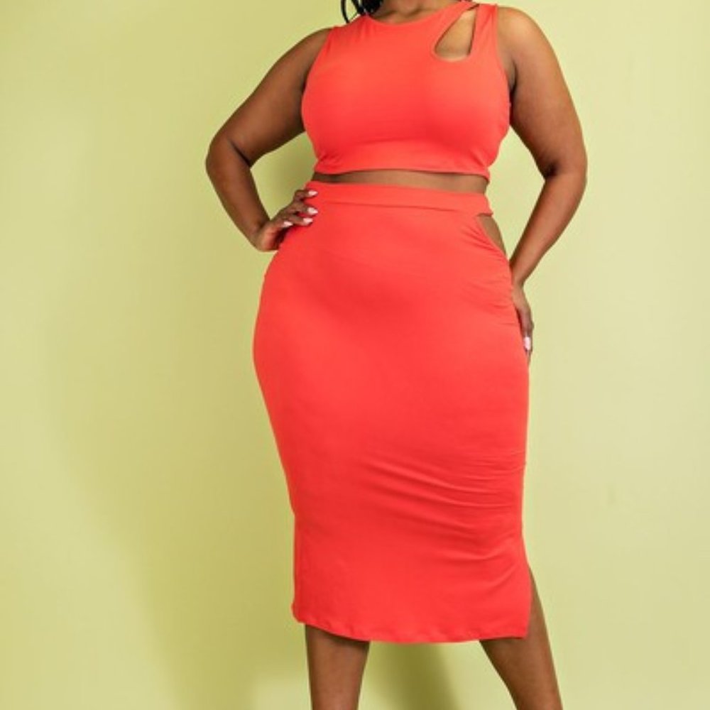 NWT Plus Size Coral 2-pc. Skirt Set - Sizes 1x -3x